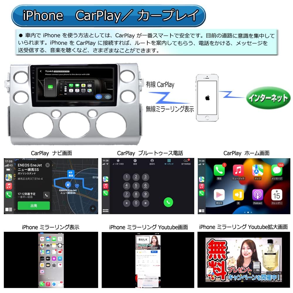 Amazon.co.jp: WOWAUTO FJクルーザー専用9インチナビパネル